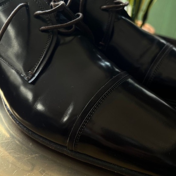 Lanvin Leather Men’s Shoes Dark Brown Size 11 - Picture 3 of 7